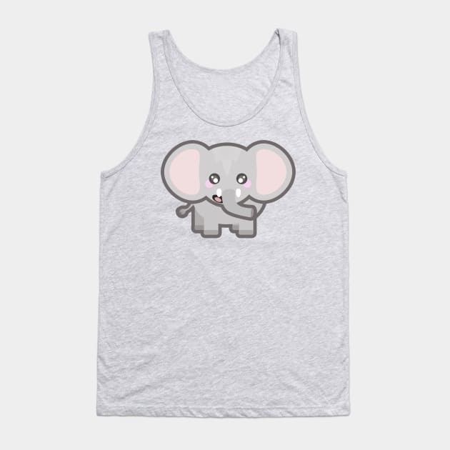 Kawaii Elephant Tank Top by KawaiiNir